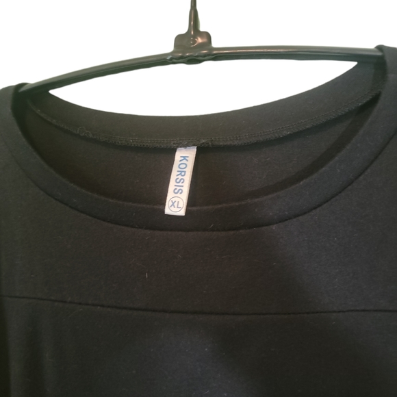 Korsis Black Tunic Boho Long Sleeve Dress Sz XL - Picture 5 of 7